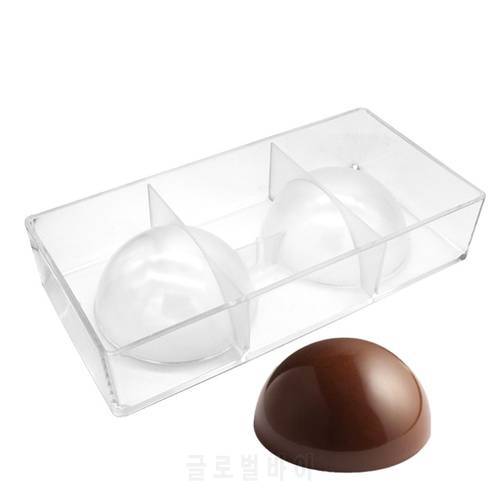 Goldbaking 2-Cavities Polycarbonate Chocolate Ball Molds Candy Large Sphere Chocolate Mold Poly-carbonate Chocolate Mould