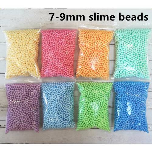 13g/bag 7-9mm No Bleeding Pastel Foam beads Slime Mini Styrofoam Foam Balls for Wedding/Party DIY Decoration Accessories