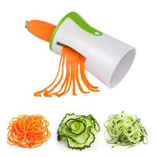 1pc Portable Spiral Funnel Vegetable Grater ABS+Stainless Steel Carrot Cucumber Slicer Chopper Vegetable Spiral Blade Cutter