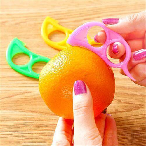 5pcs Plastic Orange Peeler Zesters Lemon Slicer Opener Fruit Stripper Easy Cutter Citrus Knife Kitchen Tools Gadgets Random Ship