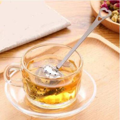 Heart Shape Stainless Steel Tea Strainer Infuser Teaspoon Spoon 4*14cm