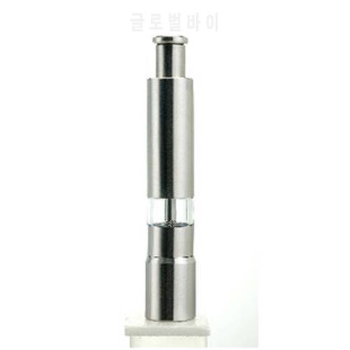 Stainless Steel Hand Driven Pepper Mill,Thumb Push Salt Grinder,Portable and Fashion New