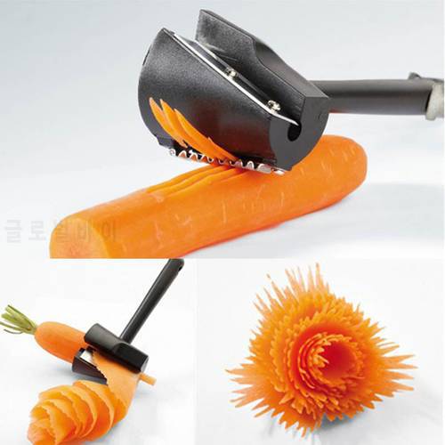 Roll Flower Decorative Potato Carrot Cutter Slicer Fruit Vegetable Slicer Peeler Kitchen Accessories Carving Roll Tools