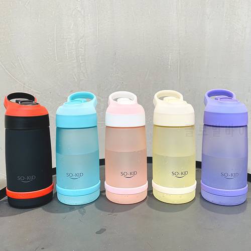 550ml Water Bottle for Kids Children Mini Water Bottle with Straw Sports Bottles Hiking Camping BPA Free H1151