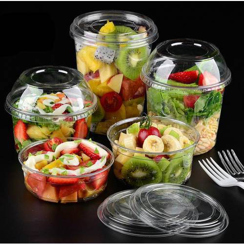 Transparent Plastic Cup Disposable Fruit Drinking Cup PET Thickening Milk Tea Packing Cup Without Cover Party Supplies