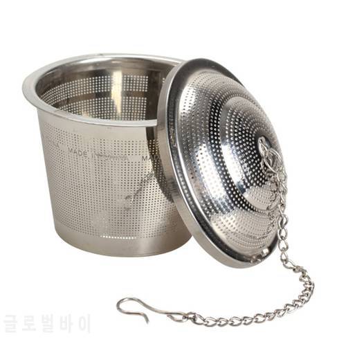 Stainless Mesh Herbal Ball Tea Spice Strainer Durable 3 Sizes Silver Reusable Teakettle Locking Tea Filter Infuser Spice