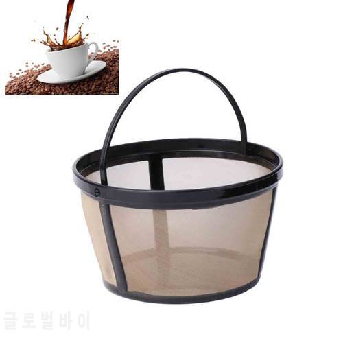 Top Quality New Reusable 10-12 Cup Coffee Filter Basket-style Permanent Metal Mesh Tool-BPA Free