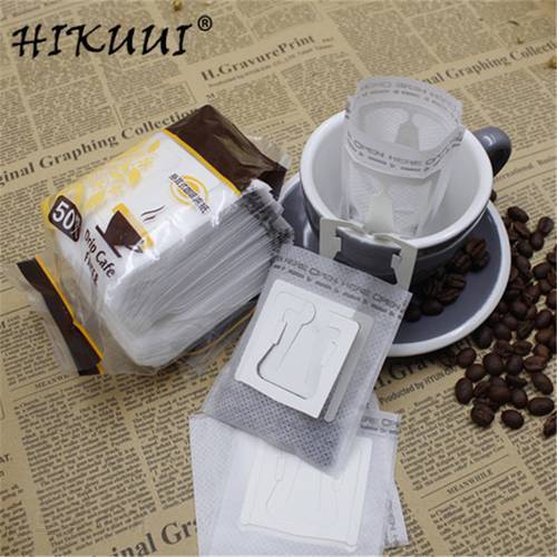 HIKUUI 50pcs/100pcs/150pcs Disposable Drip Coffee Cup Filter Bags Hanging Cup Coffee Filters Coffee and Tea Tools