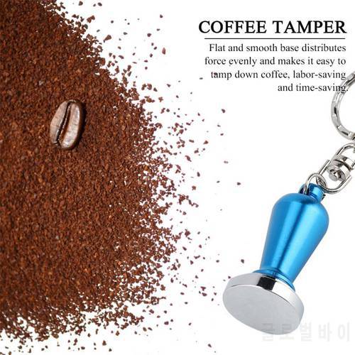 23mm Diameter Stainless Steel Flat Base Coffee Tamper Pressing Tool Chain Ring Decoration Coffee Accessories