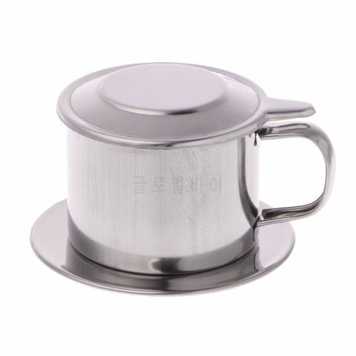 Vietnamese Coffee Filter Stainless Steel Maker Pot Infuse Cup Serving Delicious Household Coffee Accessories S/L F20