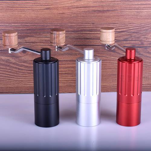 diguo Mini Manual stainless steel core Coffee Grinder Adjustable Coffee Mill with Storage Rubber Loop Easy Cleaning portable