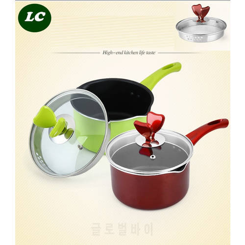free shipping SS304 inox saucepan casserole inox stew pot soup milk pot 16CM MINI stainless steel cooking pot kitchen utensil