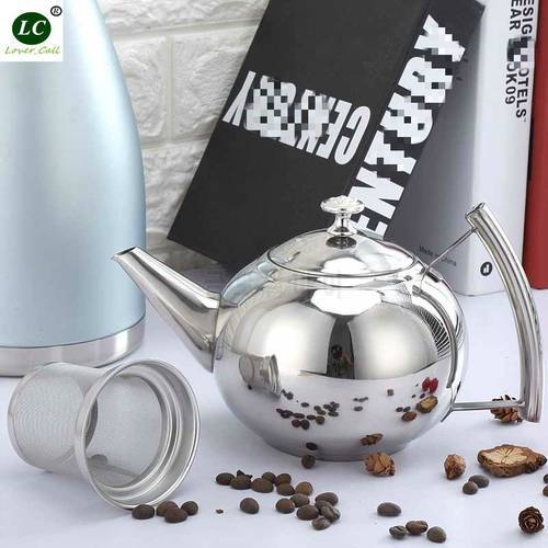 Water Kettle with filter Thick Stainless steel Teapot with Strainer Flower teapot Hotel, restaurant Household induction Cooker