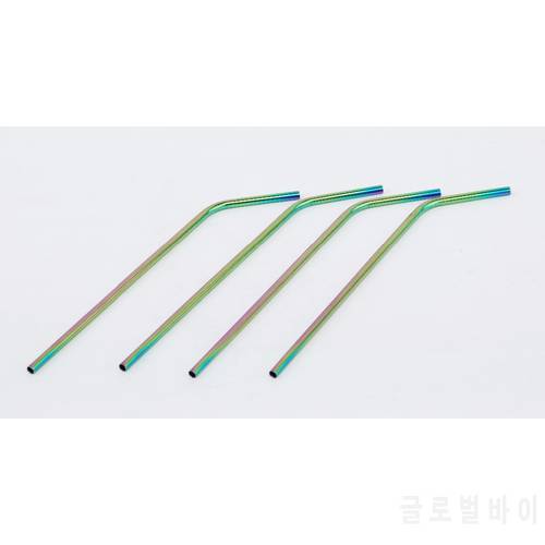 WOWSHINE factory new colorful stainless steel 304 drinking straw 10pcs/lot dishwashers safe multicolors rust free with 2 brushes