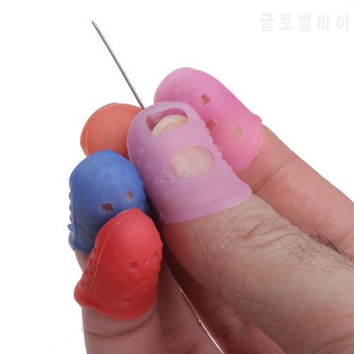 Silicone Thimble Finger Protector Stitching Sewing Needlework Tool Random Colors MAY18 dropshipping