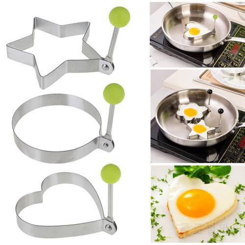 1PC Stainless Steel Omelette Egg Frying Mold Love Round Star Molds DIY Kitchen Egg Pancake Breakfast Cooking Tools
