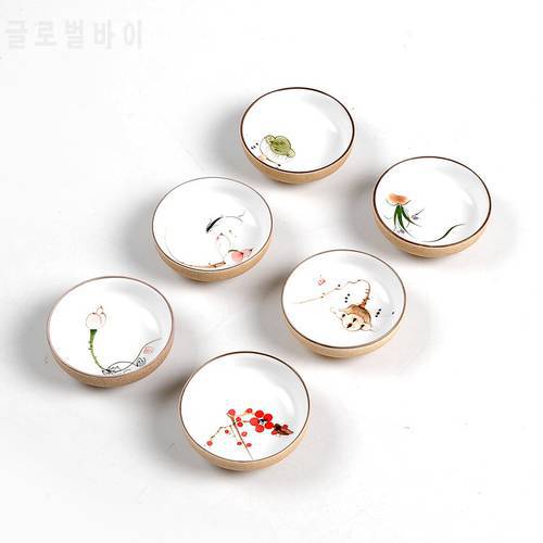 Drinkware Chinese Kung Fu Tea Set Teacup cups Handpainted Ceramic Porcelain for puer Oolong Tea Plum/lotus/goldfish Ceramic Cup