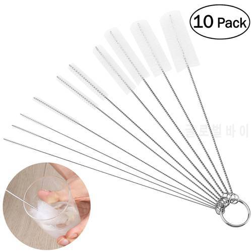 10pcs Nylon Tube Brushes Pipe Cleaning Brush for Drinking Straws Glasses Keyboards Jewelry Cleaning