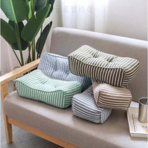 42x20x13CM Lovely stripe printed back cushion chair backrest lumbar pillow office car waist pillow