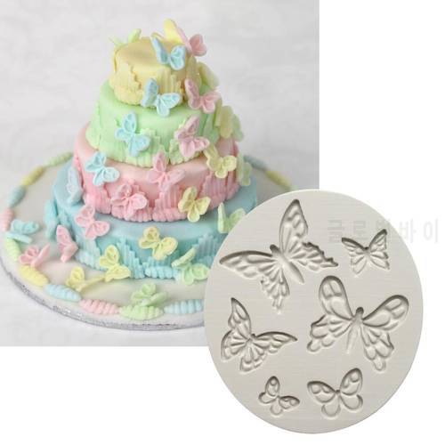 New DIY butterfly styling, flower modeling, silicone mold, flip sugar cake, biscuit Mold, pendant, baking Mold J160