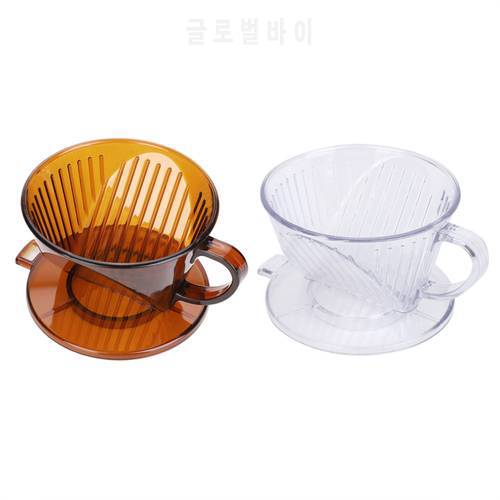 Reusable Plastic Cone Coffee Dripper V60 Coffee Filter Baskets Mesh Strainer Pour Over Serving Mug Coffee Filters Accessories