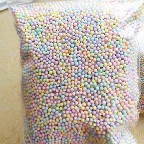 250g/bag Macarons Light Colors Pastel Foam Beads Colorful Polystyrene Foam Balls Styrofoam Mini Floam Beads Balls Crafts