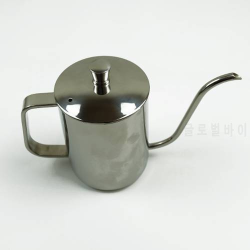 350ml 600ml 304 Stainless Steel Long Narrow Spout Coffee Pot Gooseneck Kettle Hand Drip Kettle Pour Over Coffee With lid