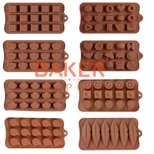 BAKER DEPOT silicone mold for chocolate candy gummy soap ice mold jello biscuit pastry form cake decorating pastry baking tools