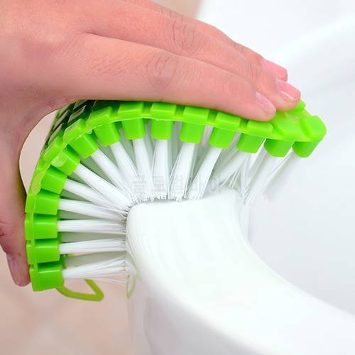 Clothes Washing Bathroom Soft Home Flexible Bending 360 Degree Cleaning Brush Corner Scrubbing Kitchen Sink Toilet Random Color