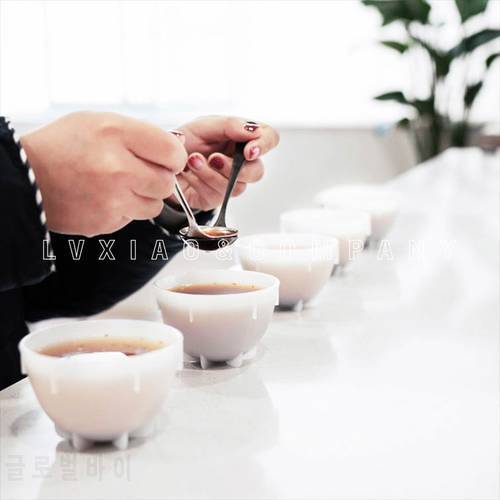 Professional Coffee Cupping Spoon Coffee Cupping Tools Tasting Spoon Stainless Steel Barista Evaluation Round Spoon Long Handle