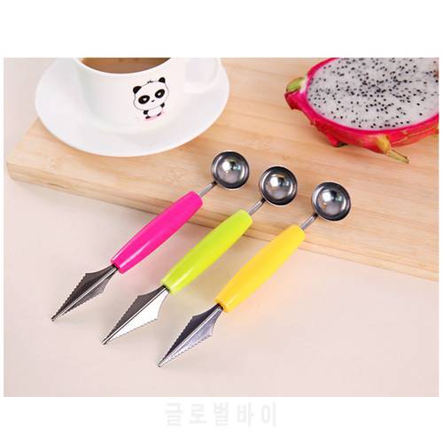 Double Head Dig Ball Scoop Spoon Baller DIY Creative Assorted Cold Dishes Tools Watermelon Melon Fruit Carving Knife Cutter