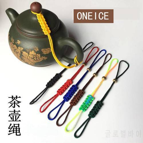 Hand-made Pot Nylon Rope With Small Jade Tea Ceremony Rope Purple Teapot Lid Rope Teapot Handle Tied Rope