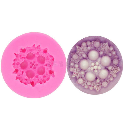 M904 3D Round Pearl Silicone Mold DIY Cake Decorating Tools Jewelry Flowers Fondant gem chocolate sugar Craft Molds Soap Molds