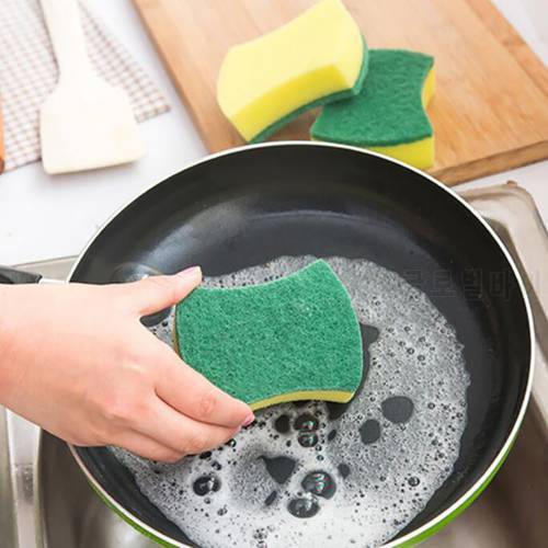 Basupply 1Pc Magic Cleaning Sponge Kitchen Cleaner Sponge Waist Type Sponge Scouring Bathroom Cleaning Tool ,
