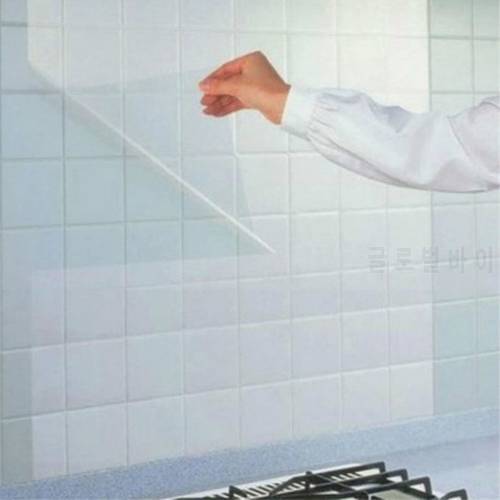 68*45cm Transparent Oil Separation Wall Stickers Kitchen Ceramic Tile Sticker Furniture Protection Heat-resistant Wall Stickers