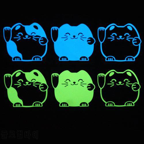 Novelty Cartoon Cat Luminous Switch Stickers Kids Glow Stickers in the Dark for Home Decor Wall Decoration Living Room Bedroom