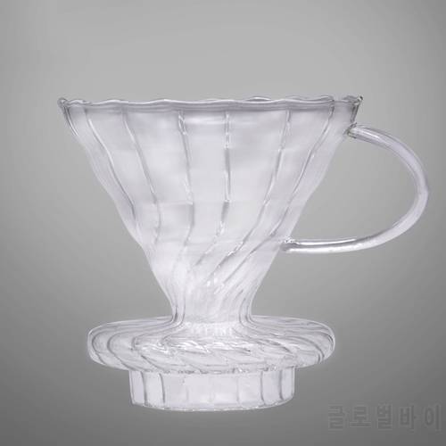 Swabue Glass Wooden Funnel Coffee Filter Dripper V60 Cup Reusable Borosilicate Tools Crystal Tea Milk Maker Jug Vessle Stand