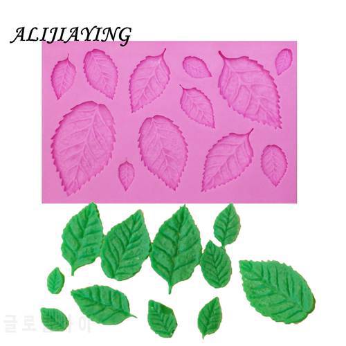 Christmas tree leaves / Rose leaves silicone mold / DIY chocolate Tools / cookies mold /fondant cake mold D0967