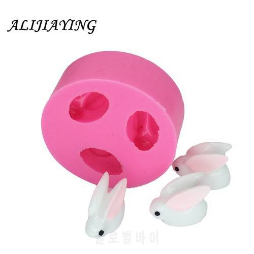 Easter Lovely rabbit Silicone Mold chocolate Fondant Cake Decorating Tools Polymer Kitchen Baking Accessories DY0006