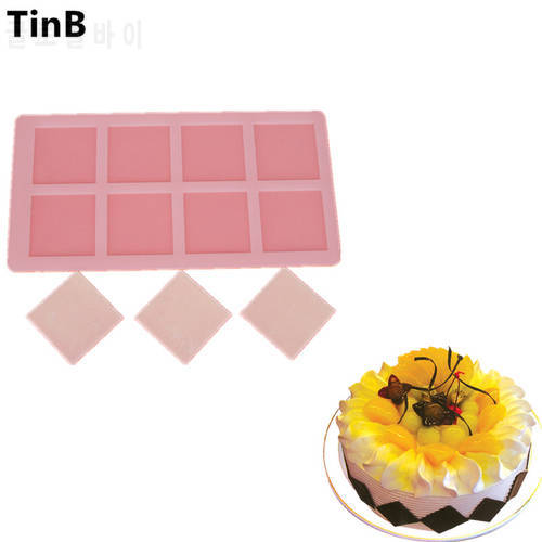 Hot New DIY Cake Decorating Tools square Shape Silicone Chocolate Mold Cake Molds Kitchen Bakeware Chocolate Stencil Muffin Pan