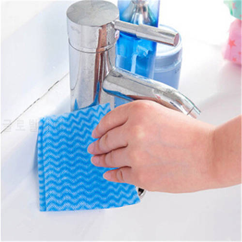 80Pcs/lot Washing Dish Towel Disposable Magic Kitchen Cleaning Cloth Tool Non-stick Towel Bag Oil Wiping Rags