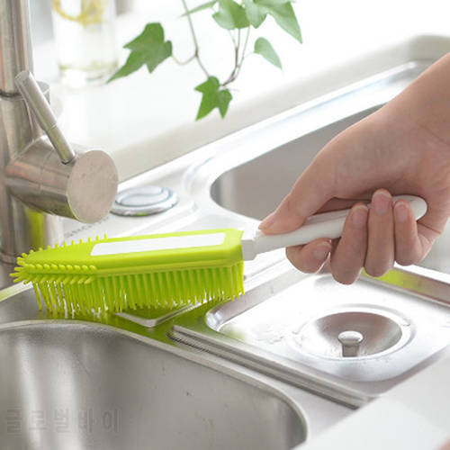 Multi-function Long Handle Cleaning Brush Soft Rubber No Dirt Does Not Hurt Hand Cleaning Brush Household Cleaning Tool