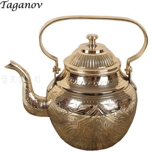 handmade Pure copper Teapot water kettle 750 ml 950 ml 1300 ml jasmine tea green raw puer longjing tea pu erh tieguanyin tea-pot