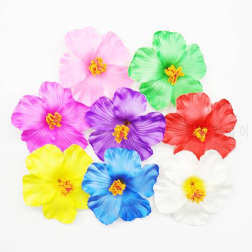 10pcs Colorful Artifical Hibiscus Flowers Bridal Hair Clip For DIY Birthday Wedding Hawaiian Party Decoration Girls Headwear Hot