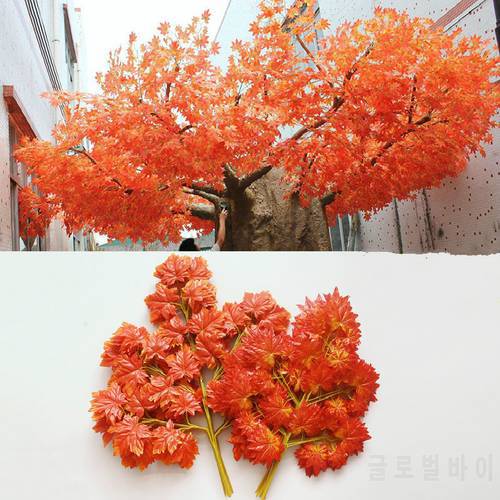 New Arrived Artificial Silk Maple Leaves for Home Wedding Party Decor Craft Multicolor Fall Vivid Fake Flower Leaf Decor Leaves