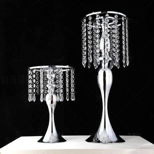 New S-shaped crystal acrylic bead curtain rotating road lead wedding props Ferris wheel Mermaid candlestick flower bracket vase