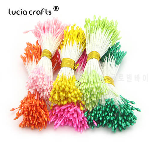 520PCS Multicolor Double Tips 1mm Pearl Flower Stamen Handmade For Wedding Party Cake Decoration DIY Accessories D0403