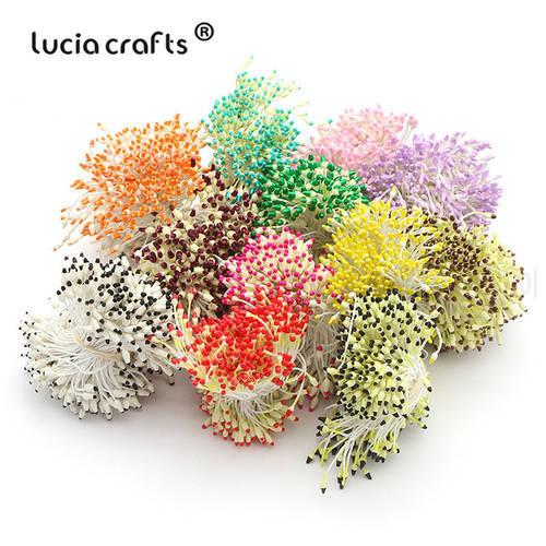 Lucia crafts 288pcs/lot Flower Stamen 6mm Handmade Artificial Flower For DIY Wedding Home Decor D0501