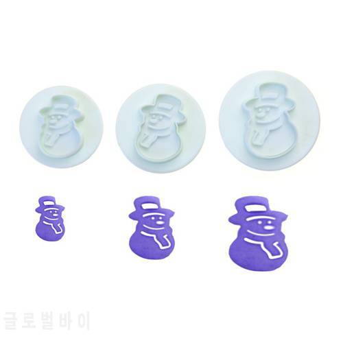 cookie cutters cooking tools decoration Set of 3 Christmas snowman spring embossed mold DIY biscuit mold
