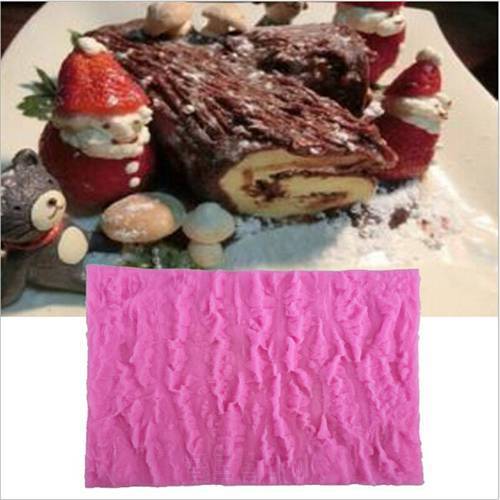 Tree Bark Line Texture Fondant Cake Mold Food Grade Silicone Cake Mold For Kitchen Baking Decoration And Tool